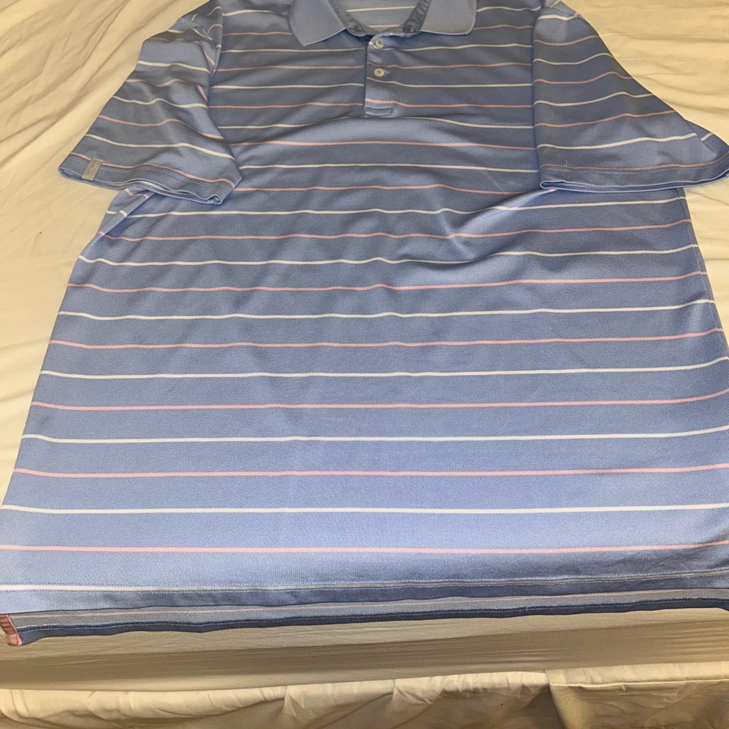 Ralph Lauren Light Blue And Pink Striped Polo